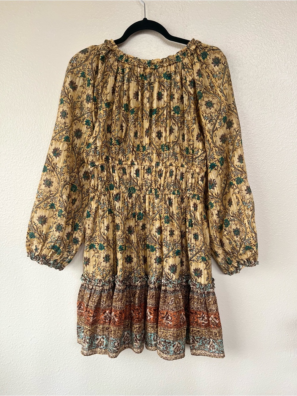 Ulla Johnson Val Boho Gathered Floral Dress - Picture 4 of 5
